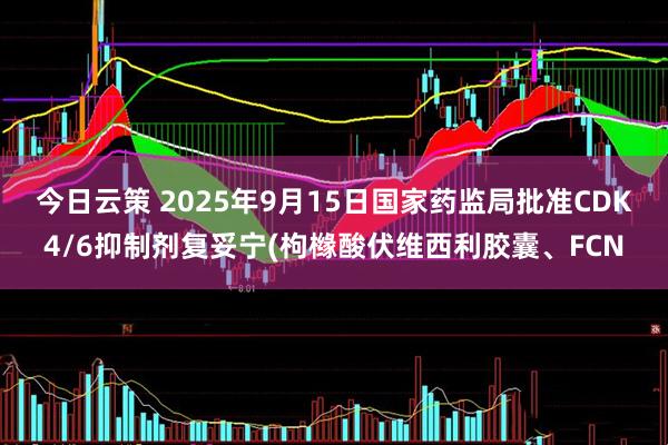 今日云策 2025年9月15日国家药监局批准CDK4/6抑制剂复妥宁(枸橼酸伏维西利胶囊、FCN