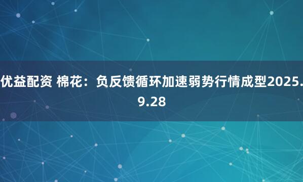 优益配资 棉花：负反馈循环加速弱势行情成型2025.9.28