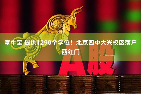 掌牛宝 提供1290个学位！北京四中大兴校区落户西红门