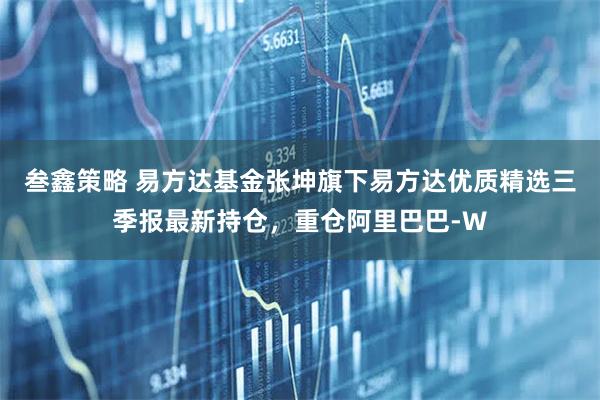 叁鑫策略 易方达基金张坤旗下易方达优质精选三季报最新持仓，重仓阿里巴巴-W